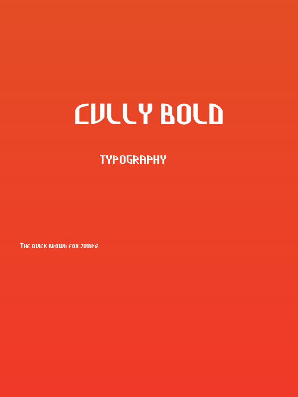 Cully Bold Poster