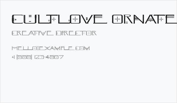 CultLove Ornate Business Card