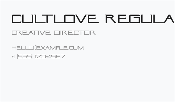 CultLove Regular Business Card