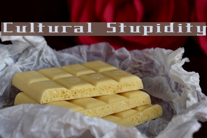 Cultural Stupidity Fonte examples