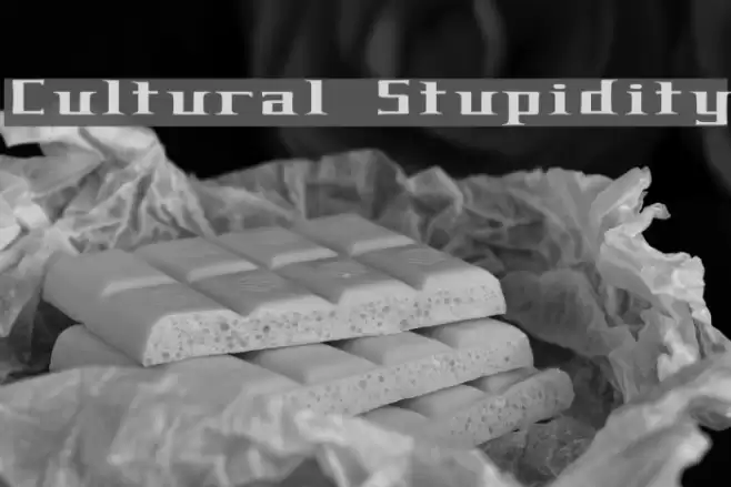 Cultural Stupidity Font examples