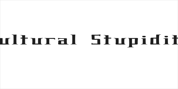 Cultural Stupidity Logo