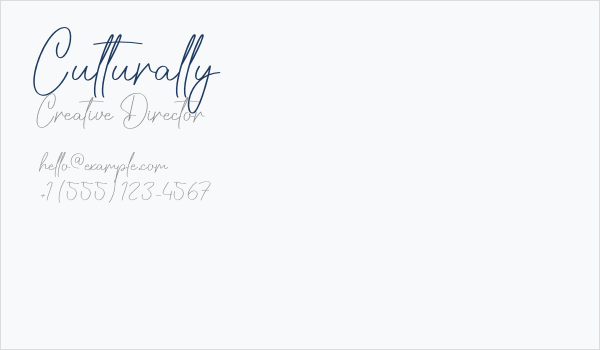 Culturally Business Card