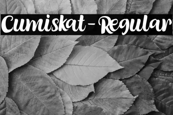 Cumiskat-Regular Font examples
