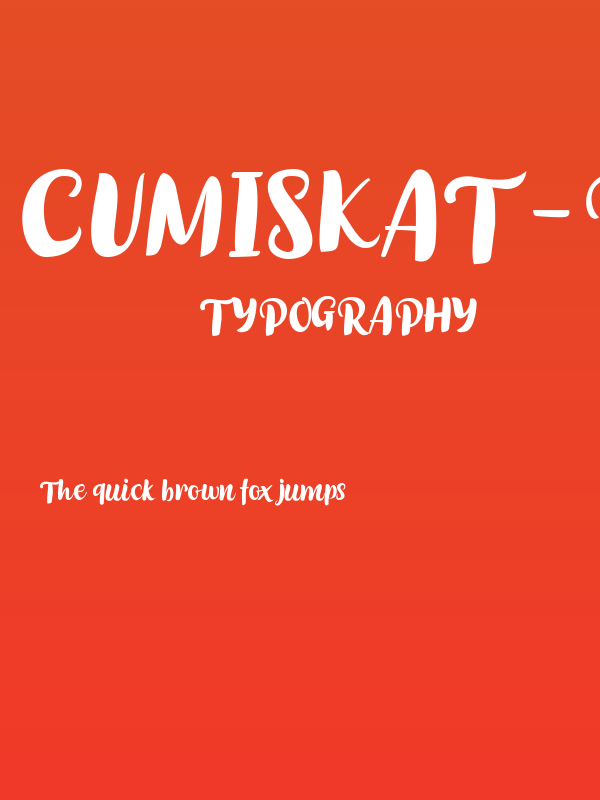 Cumiskat-Regular Poster