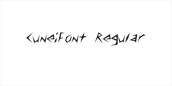 CuneiFont Regular Logo