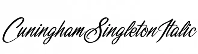 Cuningham Singleton Italic  Frei Schriftart Herunterladen