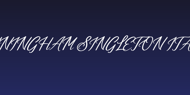 Cuningham Singleton Italic Social Header