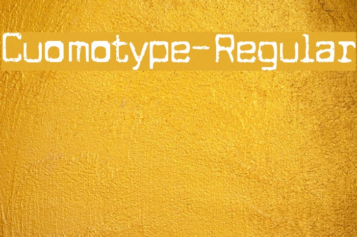 Cuomotype-Regular Font examples