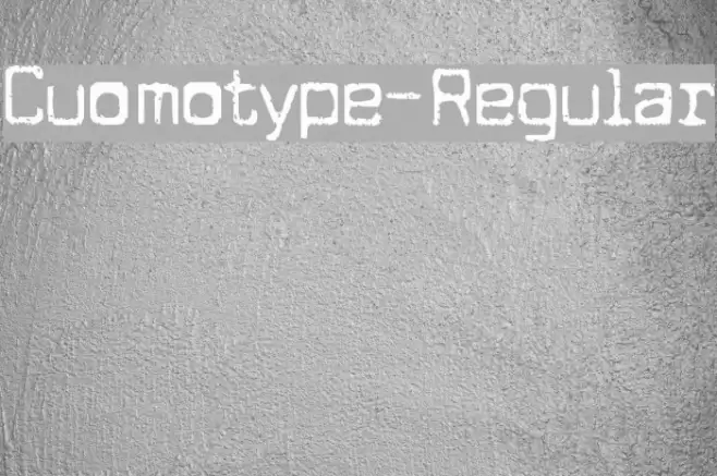 Cuomotype-Regular Font examples