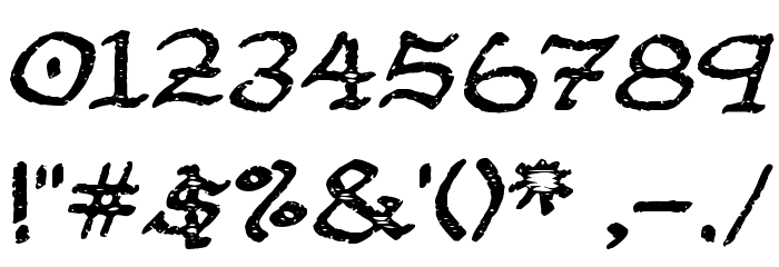 Cup and Talon Font OTHER CHARS