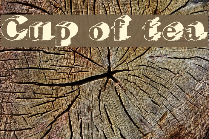 Cup of tea Font examples