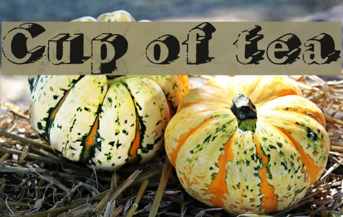 Cup of tea Font examples