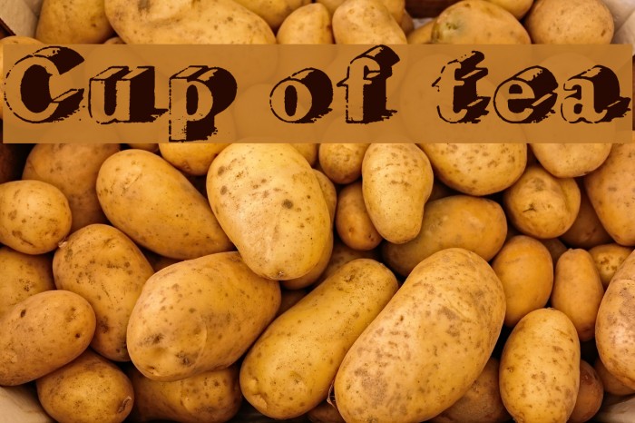 Cup of tea Font examples