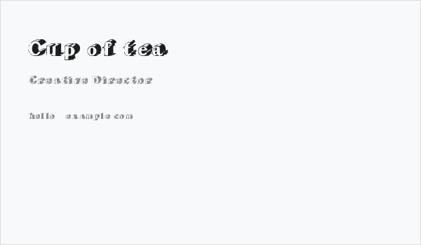 Cup of tea Business Card