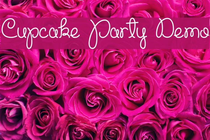 Cupcake Party Demo Font examples
