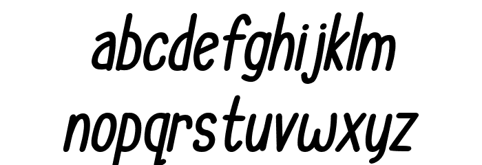 Cupcake Smiles Bold Italic Font LOWERCASE
