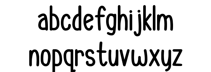 Cupcake Smiles Bold Font LOWERCASE