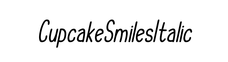 Cupcake Smiles Italic  Frei Schriftart Herunterladen