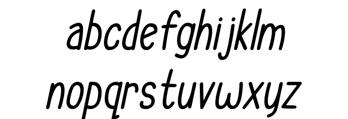Cupcake Smiles Italic Font LOWERCASE