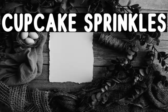 Cupcake Sprinkles Schriftart examples