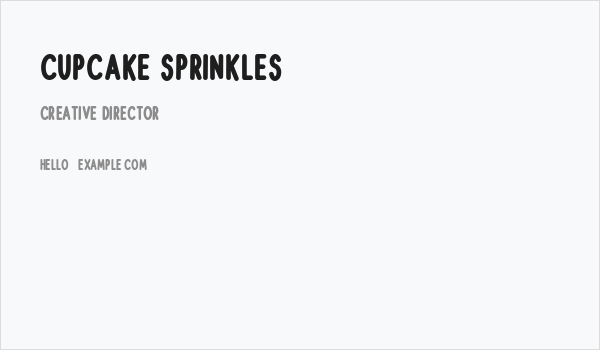 Cupcake Sprinkles Business Card