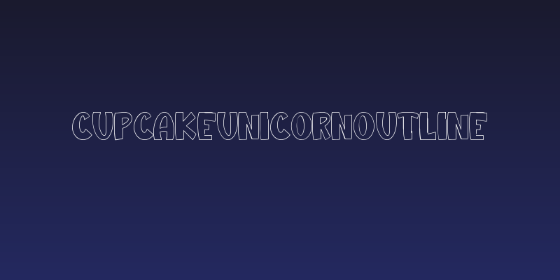 CupcakeUnicornOutline Social Header