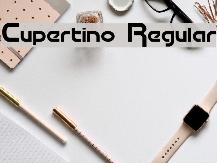 Cupertino Regular Font examples