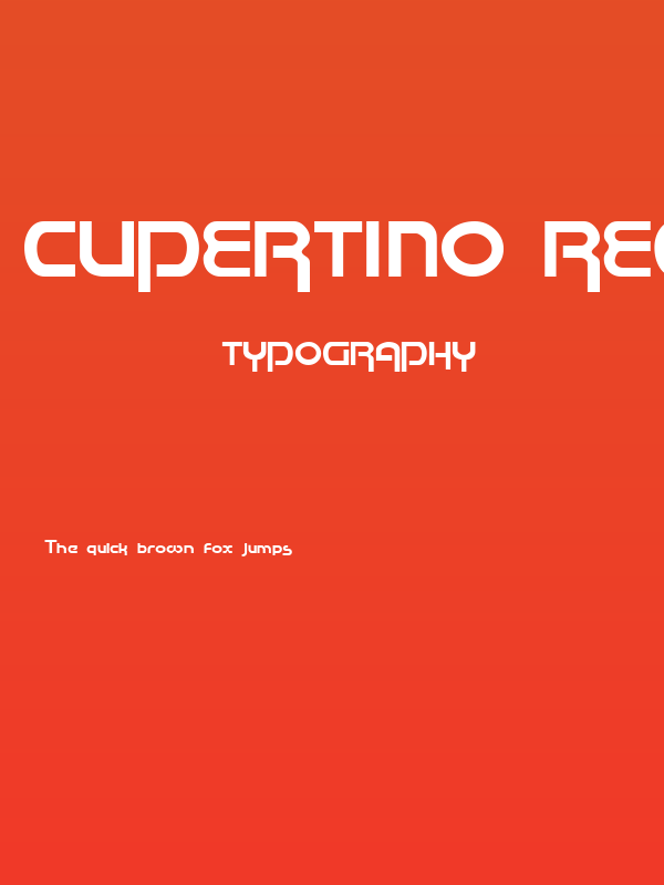 Cupertino Regular Poster
