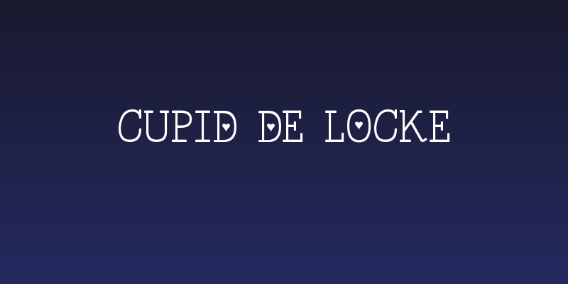 Cupid de Locke Social Header