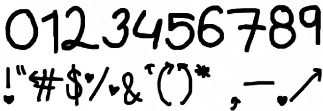 Cupid's gonna get ya ! フォント その他の文字