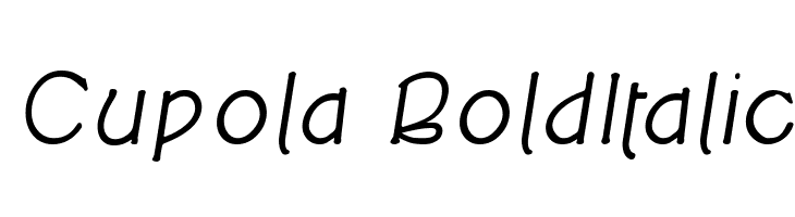 Cupola BoldItalic Font