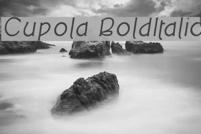 Cupola BoldItalic Font examples
