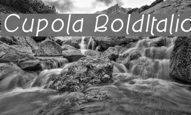 Cupola BoldItalic Font examples
