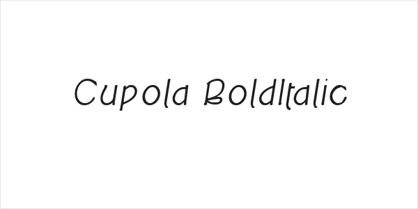Cupola BoldItalic Logo