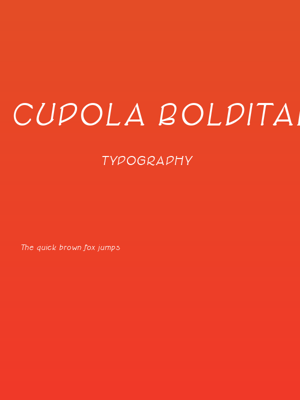 Cupola BoldItalic Poster