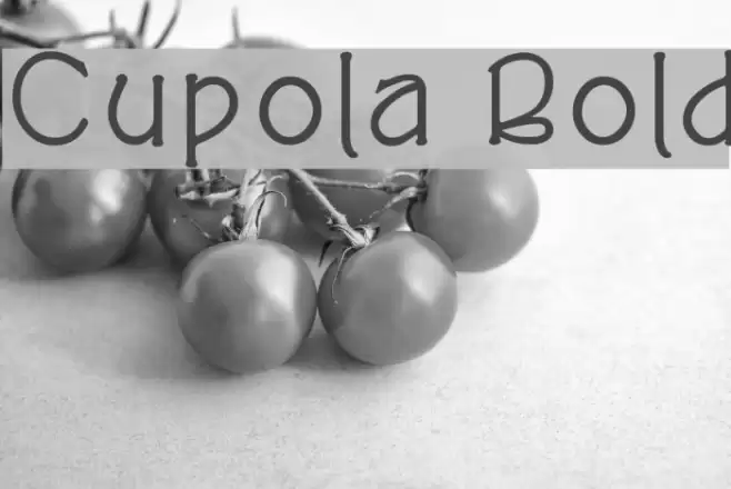 Cupola Bold Font examples