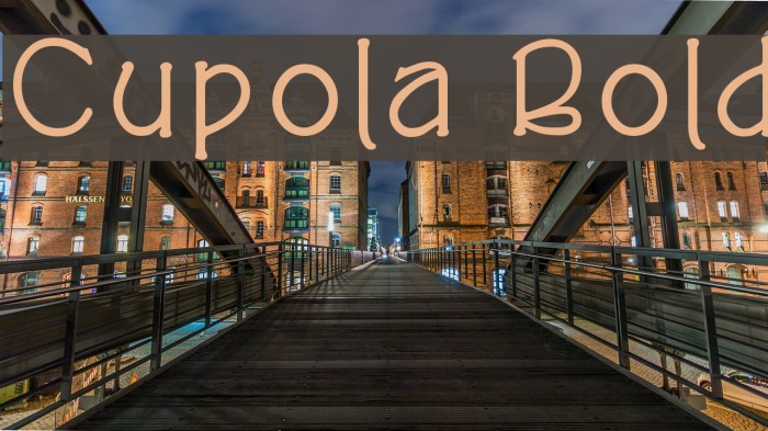 Cupola Bold Font examples