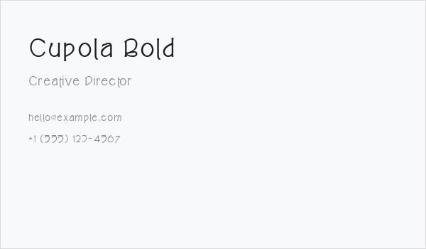 Cupola Bold Business Card