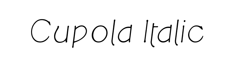 Cupola Italic  font caratteri gratis