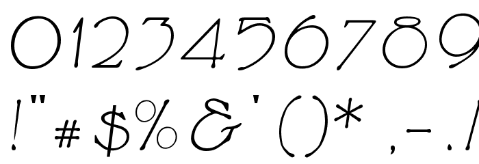 Cupola Italic Font OTHER CHARS