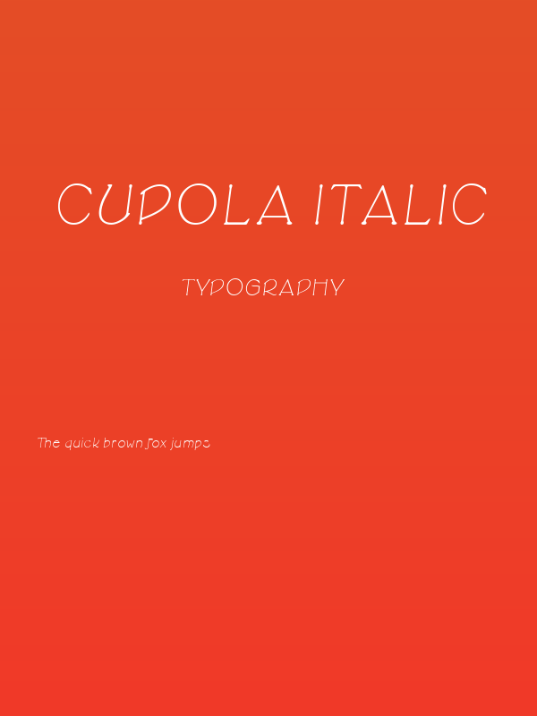 Cupola Italic Poster
