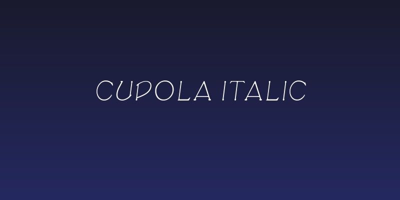 Cupola Italic Social Header