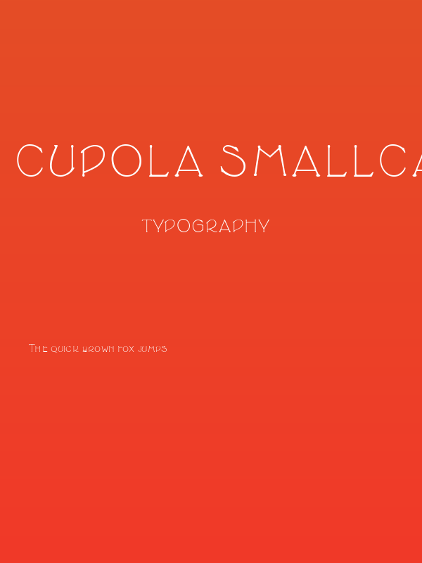 Cupola SmallCaps Poster