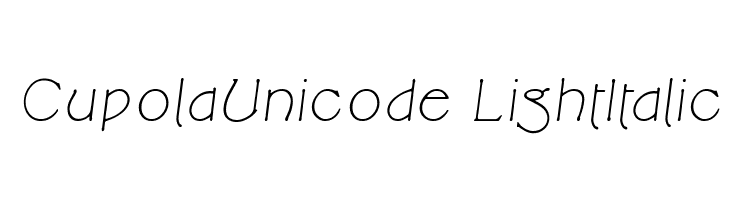 CupolaUnicode LightItalic  لخطوط تنزيل