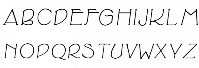 CupolaUnicode LightItalic फ़ॉन्ट अपरकेस