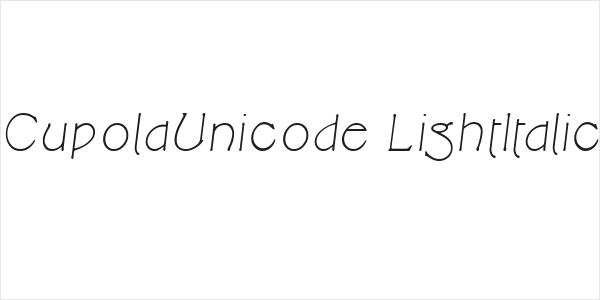 CupolaUnicode LightItalic Logo