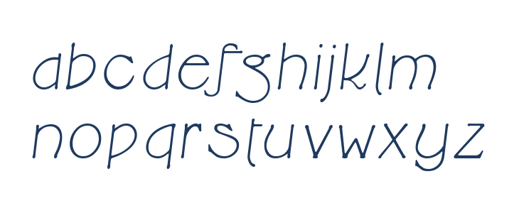 CupolaUnicode LightItalic Lowercase