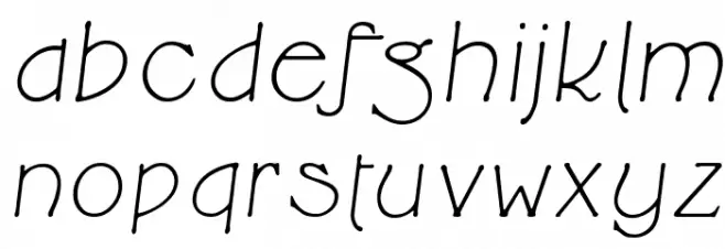 CupolaUnicode LightItalic 字体 小写