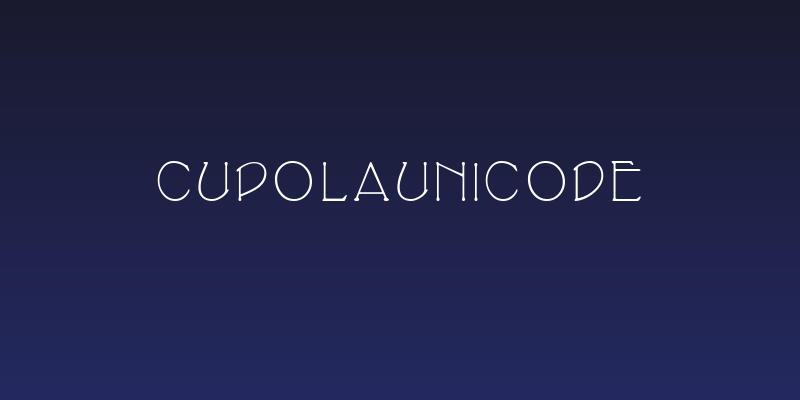 CupolaUnicode Social Header